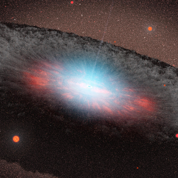 Вселенная,черная дыра, На пульсе сверхмассивной черной дыры